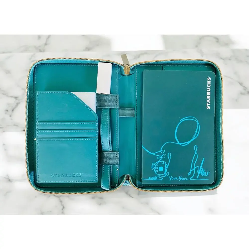 2019 Starbucks Mermaid Phillipines Green Teal Travel Organizer New Years Book